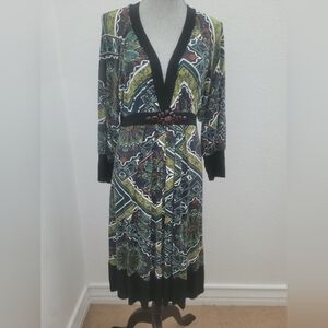 Karen Kane Bejeweled Pleated Dress
